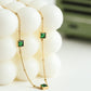 Timeless French square jewelry stainless steel with zircon colors