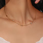 Elegant simple zircon necklace timeless stainless steel jewelry