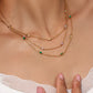 Elegant simple zircon necklace timeless stainless steel jewelry