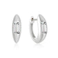Elegant sterling silver earrings with square diamond design