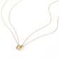 Modern two tone stainless steel pendant necklace sophisticated style