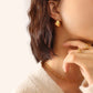 U-shaped earrings 18K gold plated stainless steel elegant design