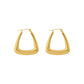Triangle hoop earrings gold plated stainless steel elegant design