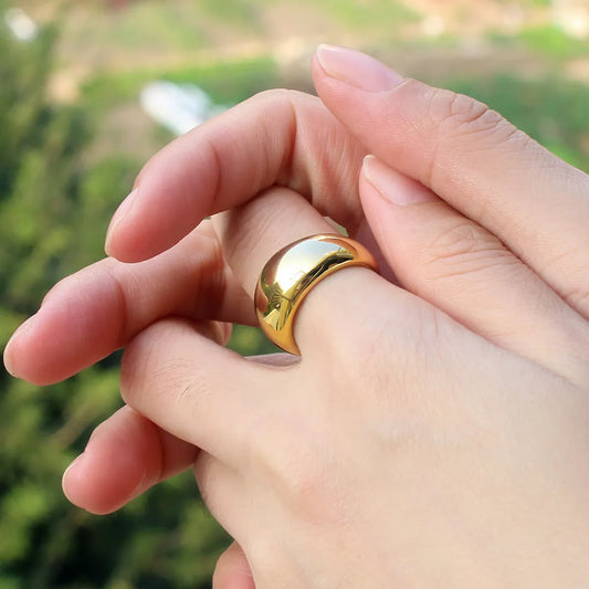 Vintage stainless steel finger ring for women timeless jewelry