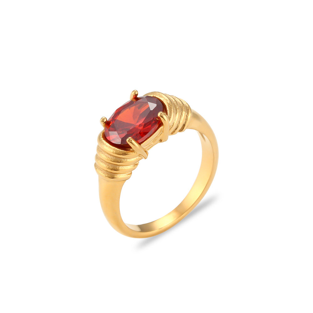 Durable stainless steel ring vintage fashion design for women