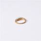 Elegant women’s fashion jewelry gold plated fine twist ring