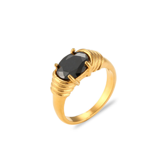Women’s vintage fashion stainless steel ring timeless jewelry