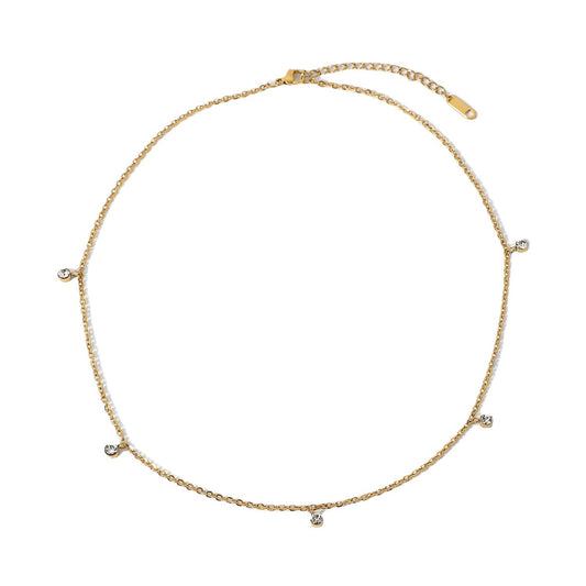 Zircon pendant necklace elegant women’s jewelry piece