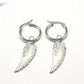  Elevate Your Look with Stainless Steel Feather Earrings