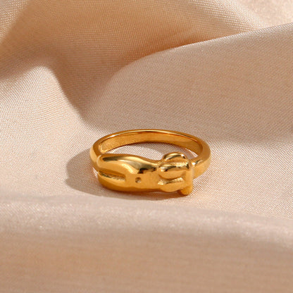 Light Luxury Fashion Stainless Steel 18K Gold Plated Body Ring