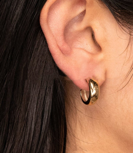 Elevate Your Style with French-Inspired C-Shaped Stainless Steel Earrings