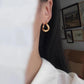 18K Gold-Plated Bare Geometric Women's Earrings - Unique and Elegant Design