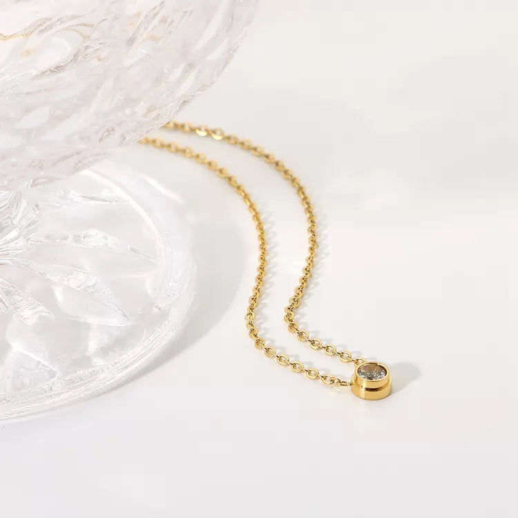 18K Gold Plated Stainless Steel Simple Necklace | Affordable Luxury Jewelry