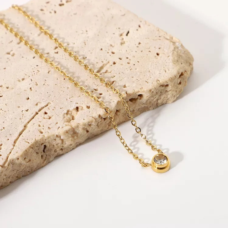 18K Gold Plated Stainless Steel Simple Necklace | Affordable Luxury Jewelry