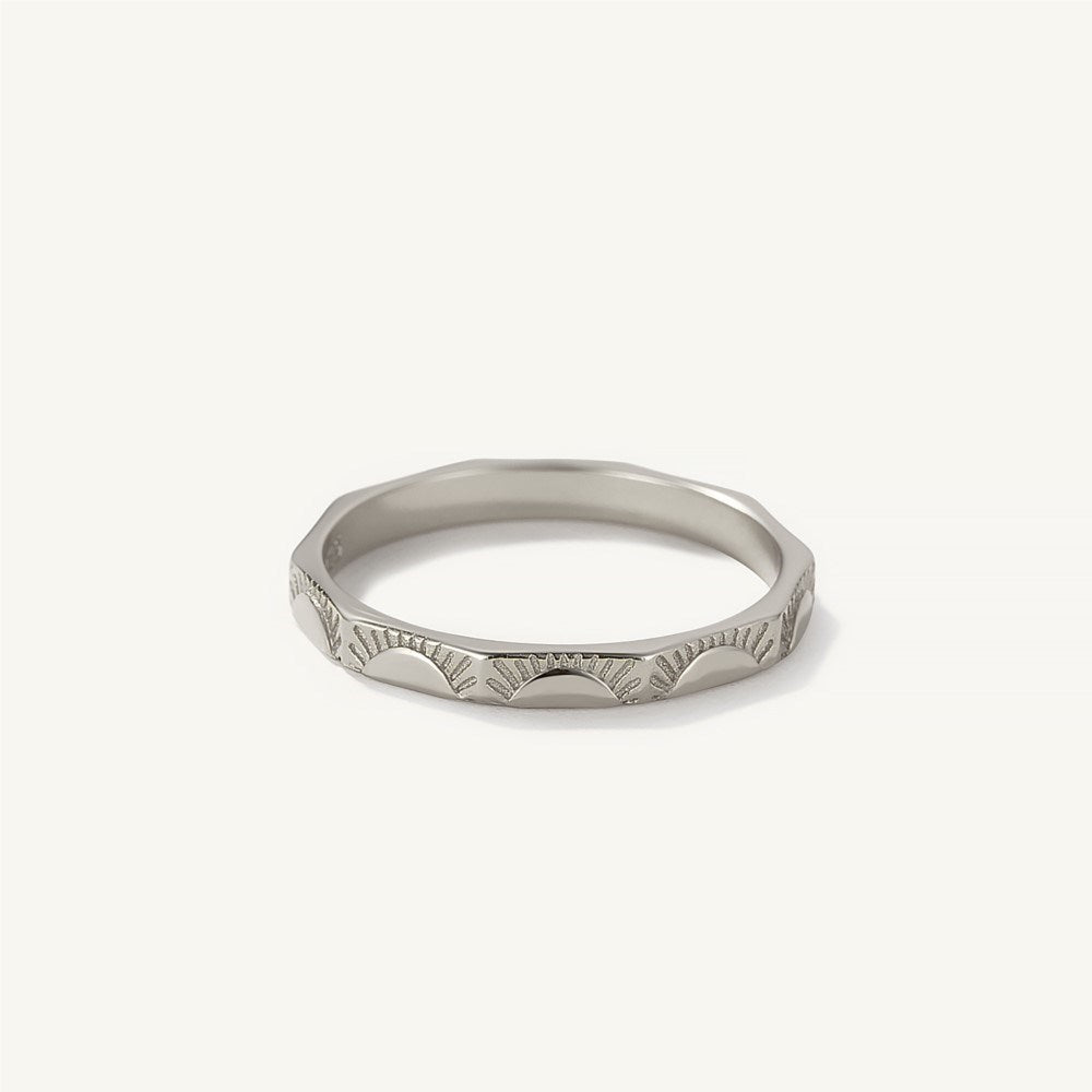 Sterling Silver Engagement Ring - Unique Design