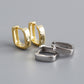 Women's Wide-faced Gold Pigment Hoop Earrings