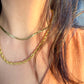 Sleek gold necklace with stainless steel and gold plating