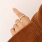Women’s geometric rotating ring crafted in stainless steel jewelry