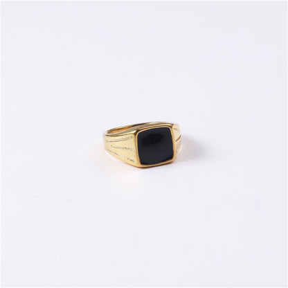 Elegant gold plated ring for women crafted in stainless steel