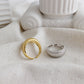Timeless sterling silver gold open ring elegant women’s style