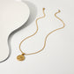 Two tone stainless steel pendant necklace elegant women’s jewelry
