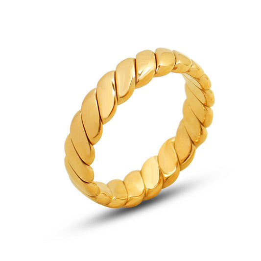 Women’s geometric rotating ring crafted in stainless steel jewelry